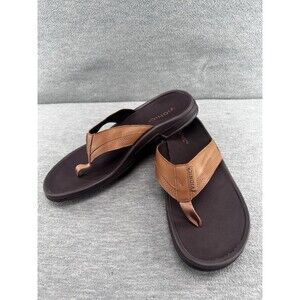 VIONIC WYATT - Men's 12 Thong Brown Flip Flops Arch Support Orthotic Sandals  B3